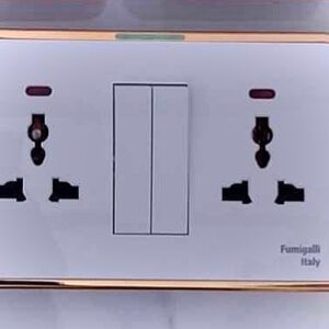 Fancy White 13 Amps Double Socket