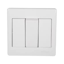 Fancy White 3-Gang Switch