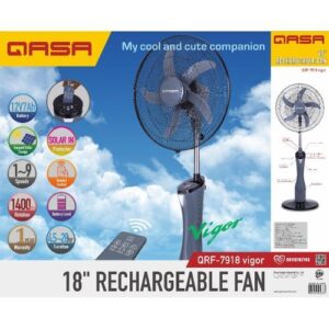 Qasa 18" rechargeable Fan